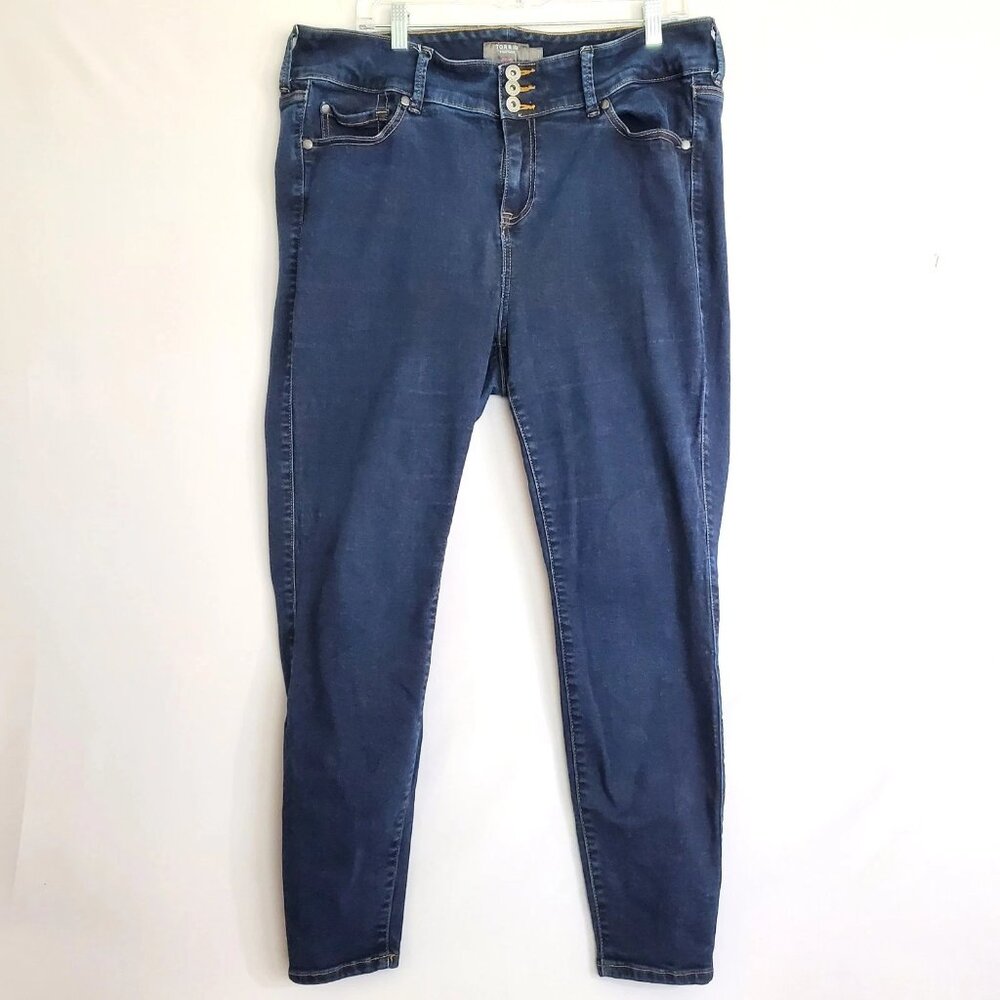 Torrid Women Jeggings Super Soft Jeans Plus 18R Indigo Feel The Fit 3-button